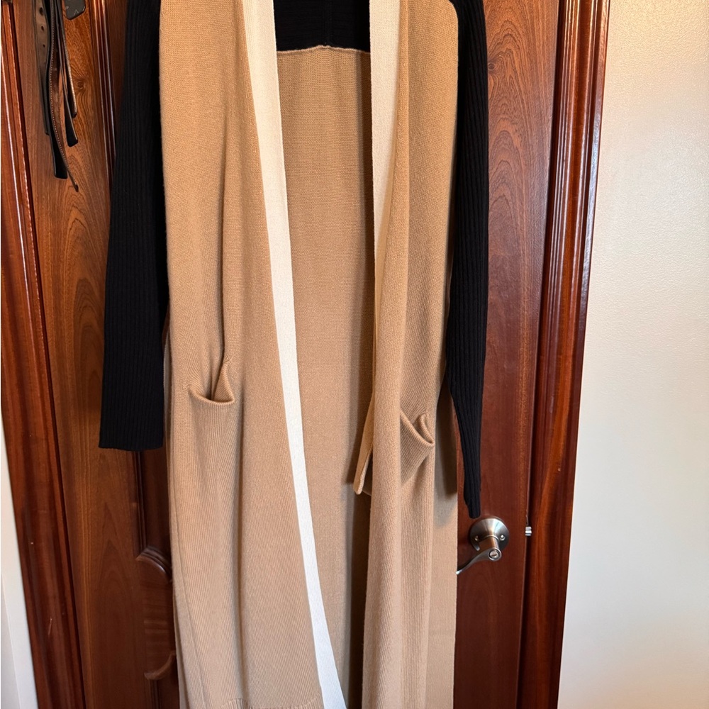 Boss Tan and Black Cardigans Lightweight Knit